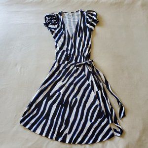 Diane von Furstenberg Zebra Print Antonio Wrap Dress